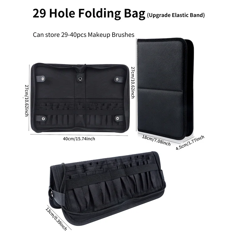 29/23 Holes Foldable Makeup Br - Travel Accessories Toiletries ulasan dan harga