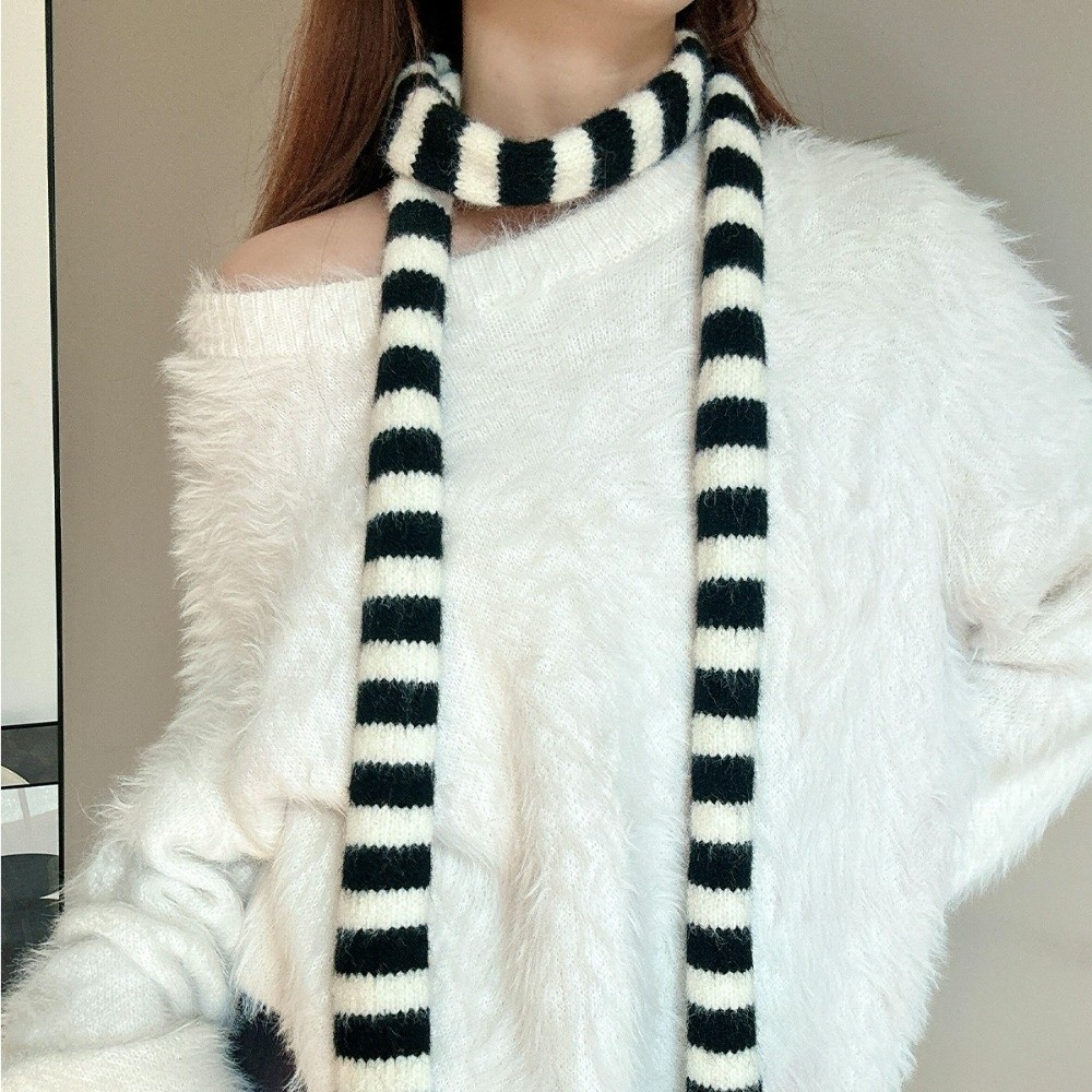 Harajuku Striped Scarf Colloca - Travel Accessories Unisex ulasan dan harga