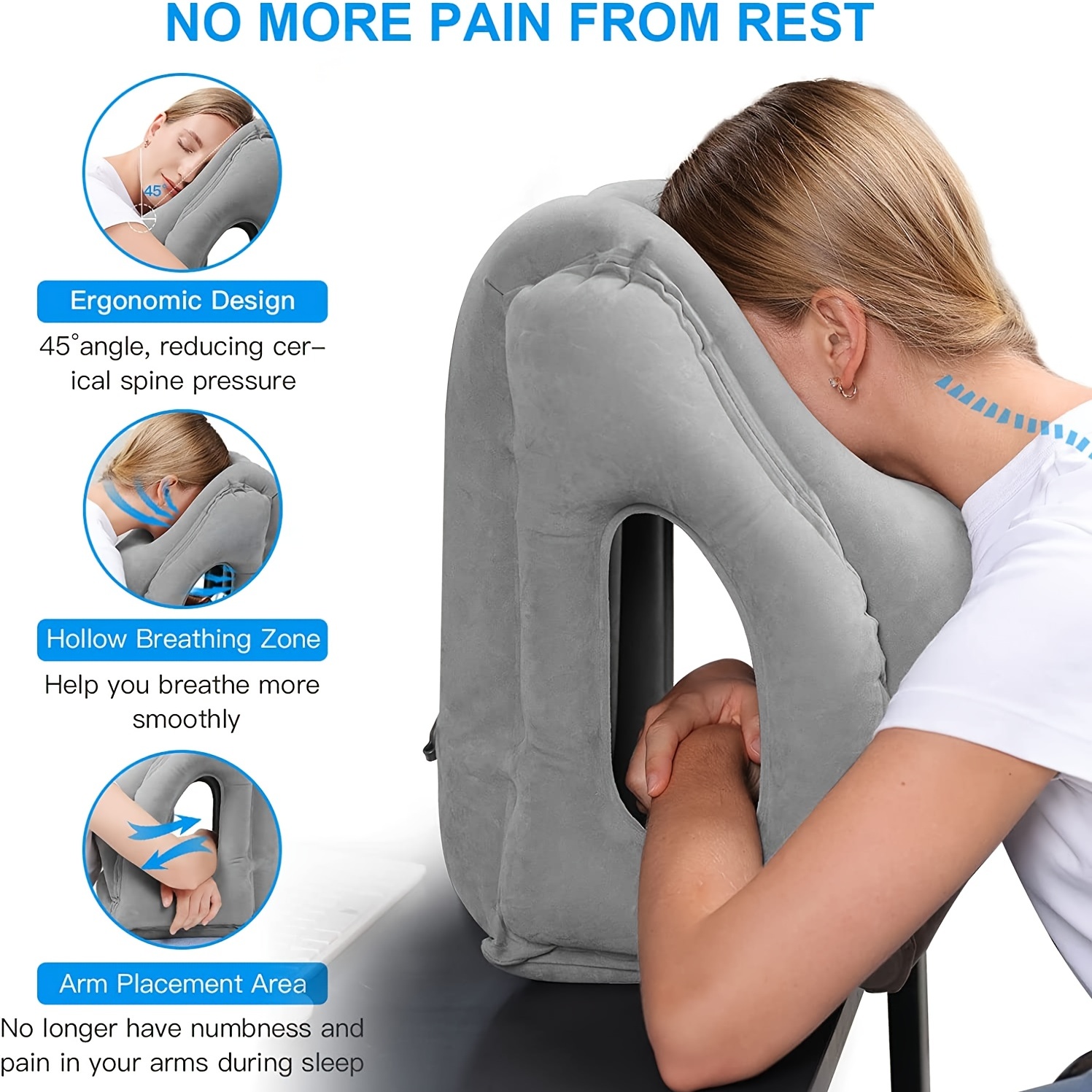 Inflatable Travel Pillow,Trave - Travel Accessories Long Haul ulasan dan harga