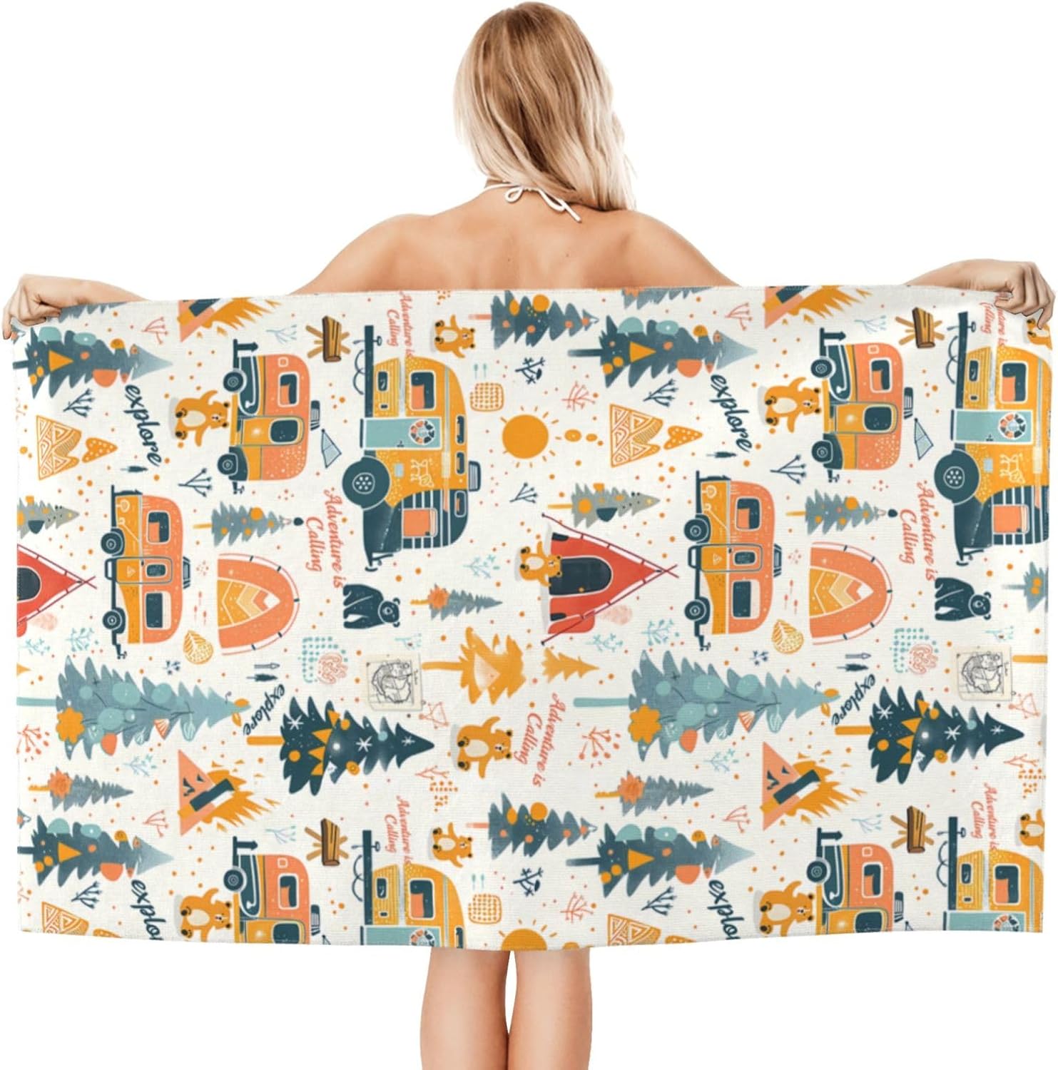 Camping Adventure Beach Towel  - Travel Towel Quick Dry ulasan dan harga