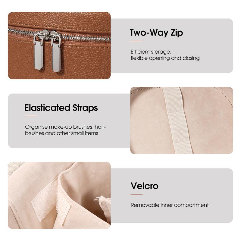 Large Capacity PU Leather Make - Travel Accessories Toiletries ulasan dan harga